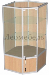 ВА-333-Д Витрина из профиля задняя стенка ДСП (угловая) К ВА-330-Д, ВА-331-Д